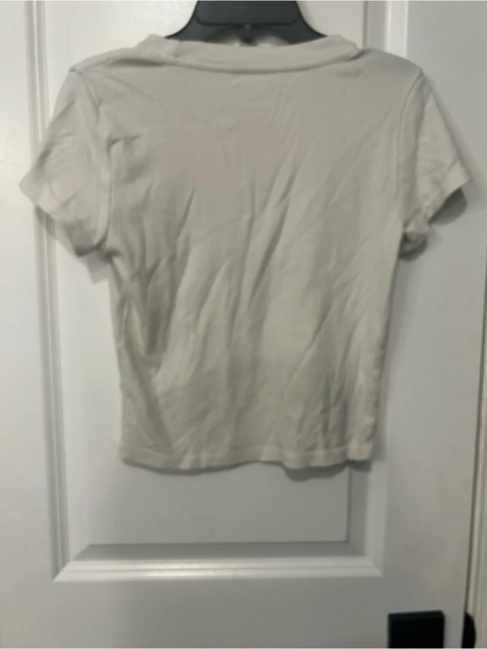 Forever 21 White Crop Tee Car Graphic